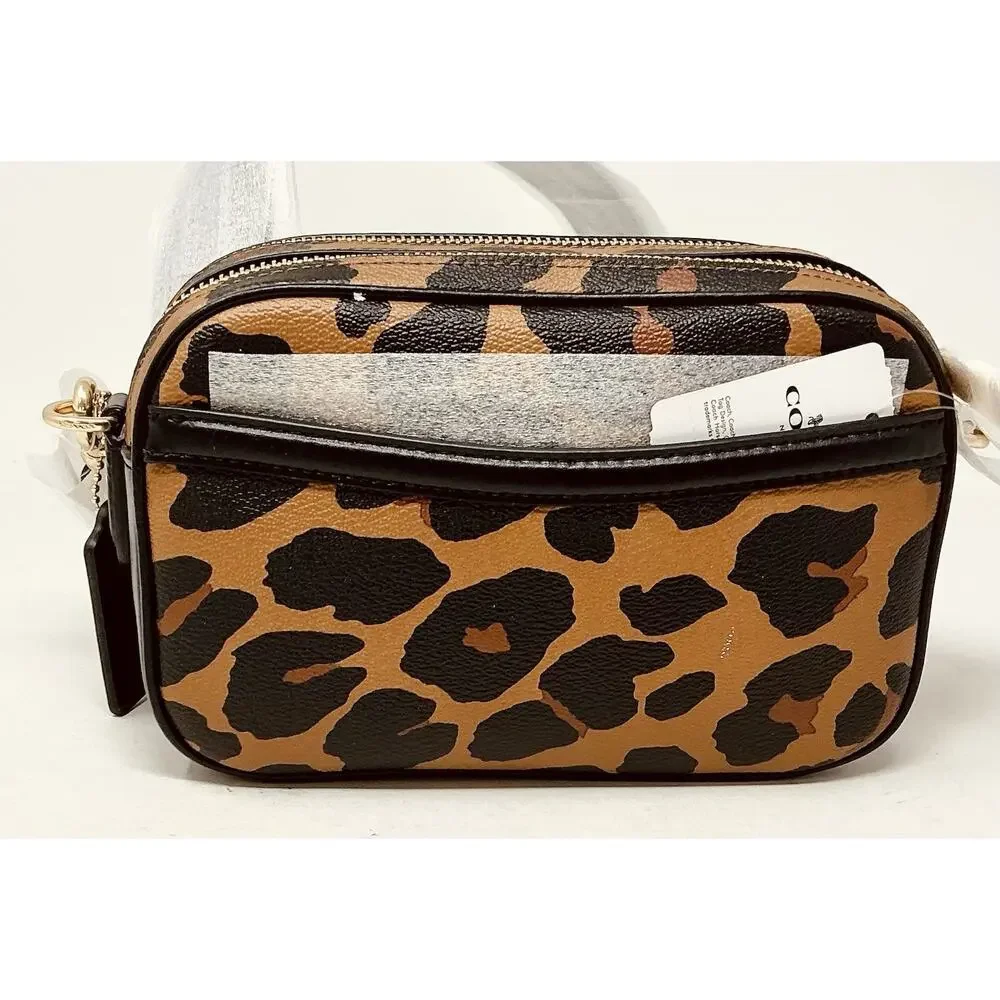Coach Jamie Jes 20 Crossbody Bag With Leopard Animal Print Authentic NWT - Picture 7 of 14